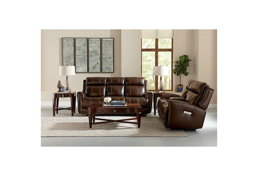 Club Level - Marquee Reclining Living Room Group by Bassett at Esprit Decor Home Furnishings